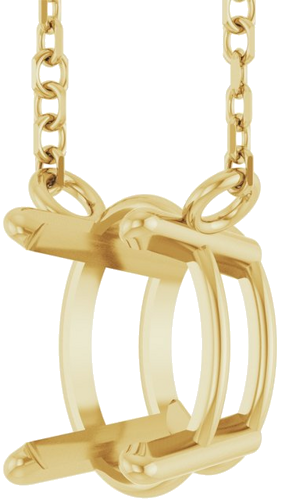 Pakabukas „Solitaire“ 14k yellow gold Oval 8mm x 6mm (2)