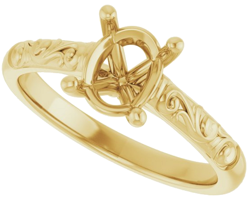 Sužadėtuvių Žiedas „Solitaire“ 585 Geltonojo Aukso Oval 8mm x 6mm (5)