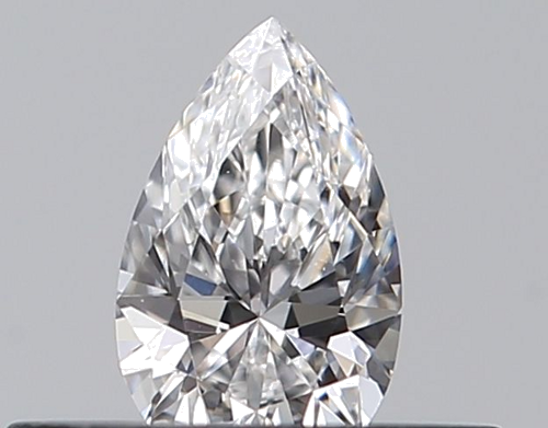 0.24 carat D-VVS2 Natūralus Pear Deimantas (1)