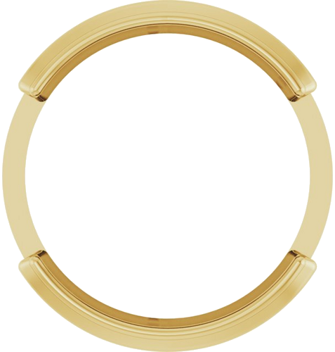 Pakabukas „Round Half-Bezel Slide“ 14k yellow gold Round 9mm (1)