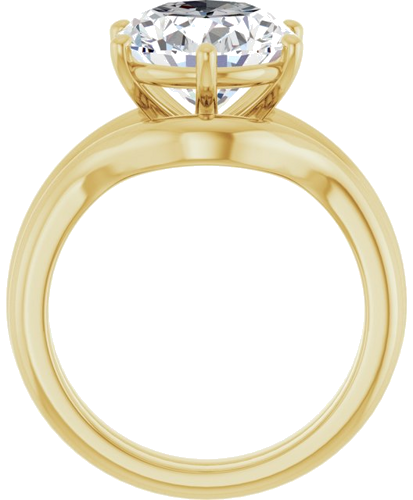 Sužadėtuvių Žiedas 14k yellow gold Oval 12mm x 10mm (7)