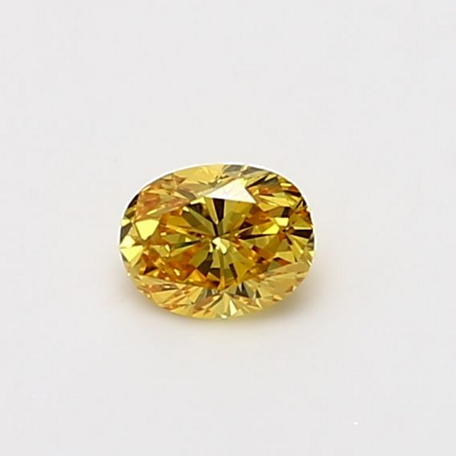 0.3 carat Fancy Vivid Orangey Yellow-VVS2 Natūralus Oval Deimantas (1)