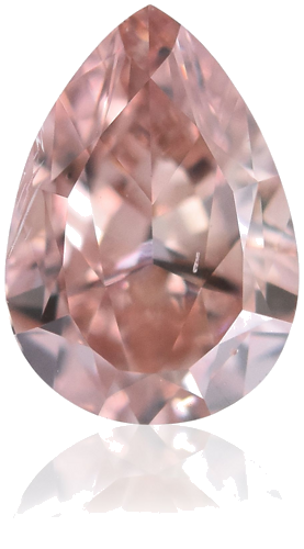 0.52 carat Fancy Orangey Pink-SI1 Natūralus Pear Deimantas (1)