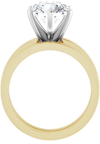 Sužadėtuvių Žiedas „Solitaire“ 14k yellow/white gold Round 9mm (7)