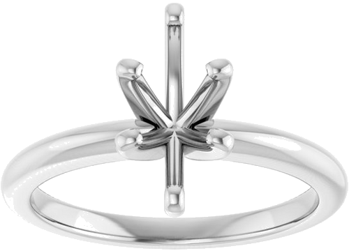 14K White  10x5 mm Marquise Solitaire Engagement Ring Mounting (3)