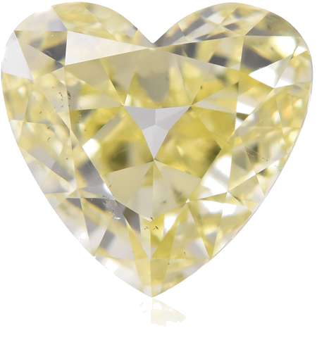 1.18 carat Fancy Yellow-SI1 Natūralus Heart Deimantas (1)
