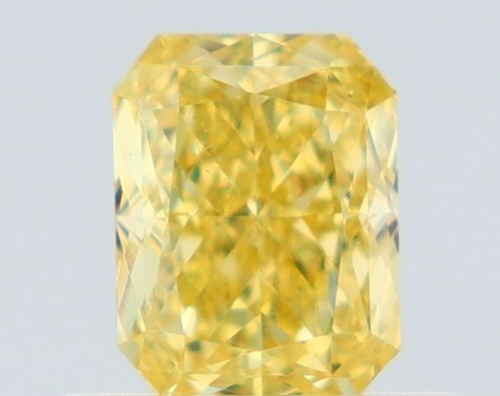 0.53 carat Fancy Intense Yellow-VS2 Natūralus Radiant Deimantas (1)