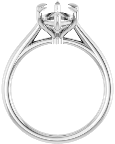 Sužadėtuvių Žiedas „Claw-Pong“ 14k white gold Marquise 15mm x 7mm (2)