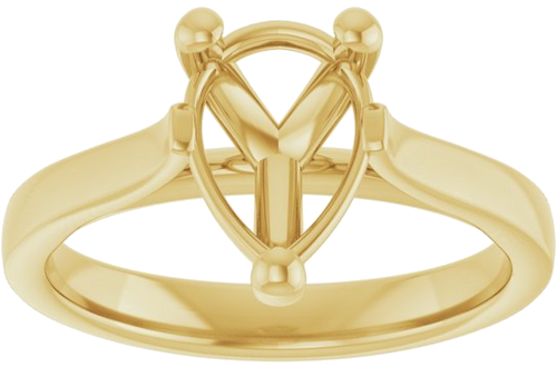 Sužadėtuvių Žiedas 14k yellow gold Pear 10mm x 7mm (3)