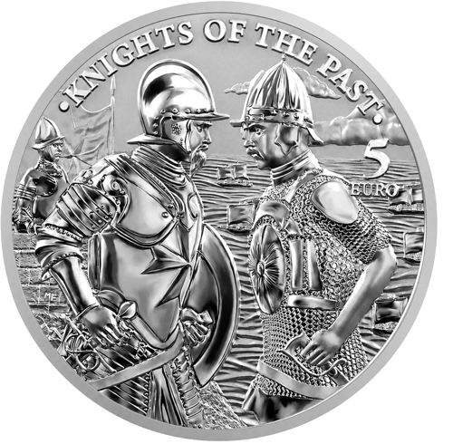 1 oz Pagātnes bruņinieki 2022 Malta sudraba monēta (1)