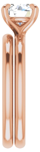 Sužadėtuvių Žiedas „Solitaire“ 585 Rožinis Aukso Round 7mm (9)