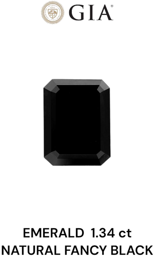 1.34 carat Fancy Black-VVS2 Natūralus Emerald Deimantas (1)