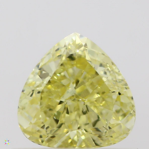 0.55 carat Fancy Intense  Yellow-VS2 Natūralus Heart Deimantas (1)