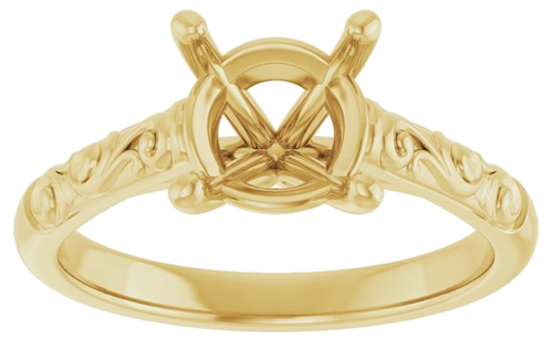 Sužadėtuvių Žiedas „Solitaire“ 14k yellow gold Round 8mm (3)