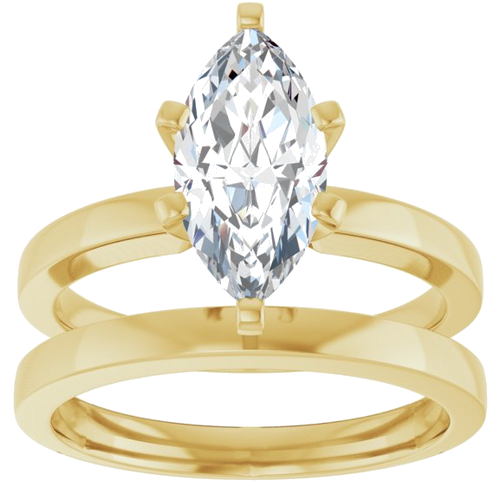 14K Yellow 12x6 mm Marquise Solitaire Engagement Ring Mounting (8)