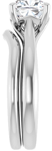 Sužadėtuvių Žiedas „Solitaire“ 585 Baltojo Aukso Cushion 7mm (9)