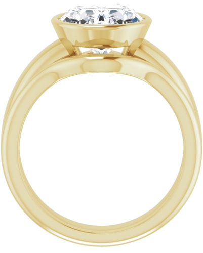 Sužadėtuvių Žiedas „Bezel-Set Solitaire“ 14k yellow gold Oval 11mm x 9mm (7)