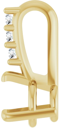 Pakabukas „Accented“ 14k yellow gold Round 3.5mm (3)