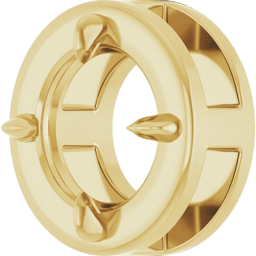 Pakabukas „Claw-Prong Bezel-Style Solitaire“ 14k yellow gold Round 6mm (2)