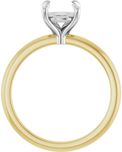 Sužadėtuvių Žiedas 585 Baltojo Ir Geltonojo Aukso Round 7.4mm (2)