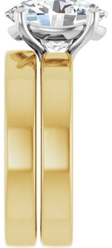 Sužadėtuvių Žiedas „Solitaire“ 18k yellow/white gold Oval 11mm x 9mm (7)