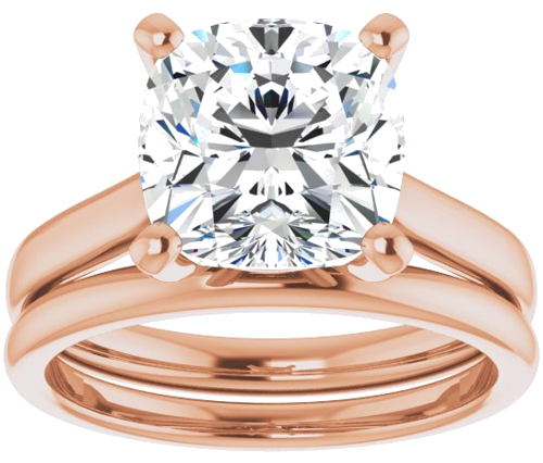 Sužadėtuvių Žiedas 14k rose gold Cushion 9mm (8)