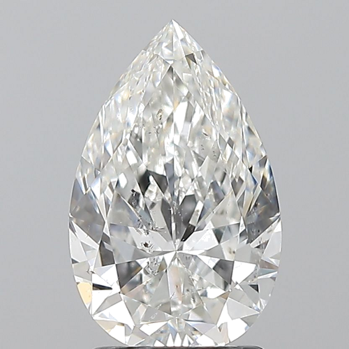 2.01 carat G-SI2 Natūralus Pear Deimantas (1)