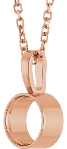 Pakabukas „Bezel-Set Solitaire“ 14k rose gold Round 5.5mm (2)