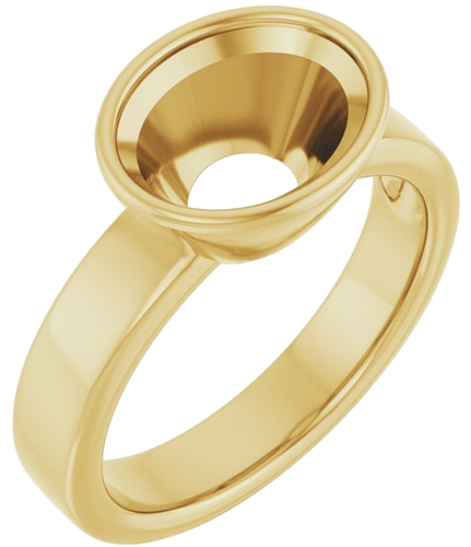 Sužadėtuvių Žiedas „Bezel-Set Solitaire“ 14k yellow gold Oval 10mm x 8mm (1)