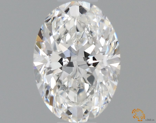 0.5 carat F-VVS2 Natūralus Oval Deimantas (1)