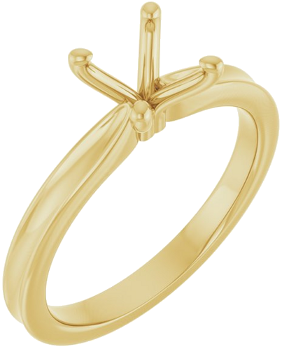 Sužadėtuvių Žiedas 14k yellow gold Round 6.5mm (1)
