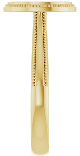 14K Yellow 9x7 mm Oval Solitaire Engagement Ring Mounting (4)