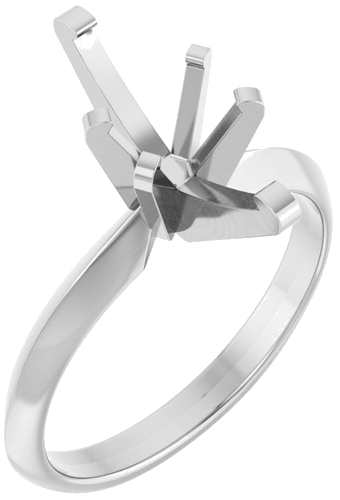 14K White 12x6 mm Marquise Solitaire Engagement Ring Mounting (1)
