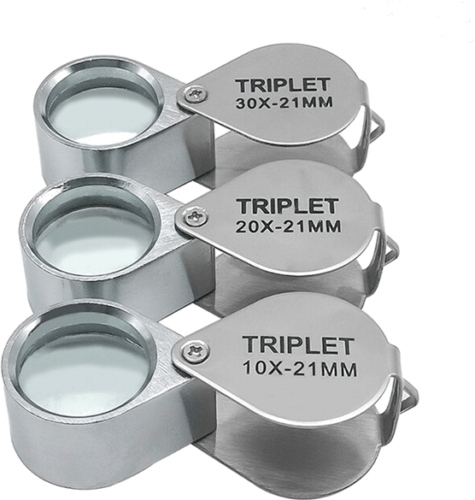 Lupa juvelyrui Triplet 10x, 20x, 30x (1)
