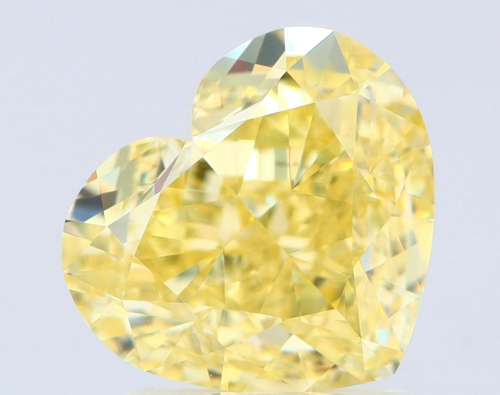2.02 carat Fancy Intense Yellow-VVS1 Natūralus Heart Deimantas (1)