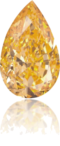 0.62 carat Fancy Intense Yellow-SI2 Natūralus Pear Deimantas (1)