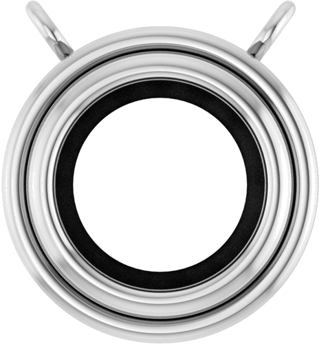 14K White 6 mm Round Bezel Set Necklace Center (1)