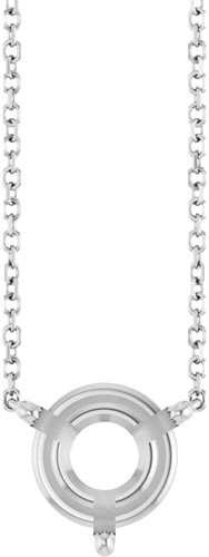 Pakabukas „Solitaire“ 14k white gold Round 9mm (1)