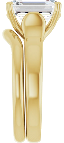 Sužadėtuvių Žiedas „Solitaire“ 14k yellow gold Emerald 10mm x 8mm (9)