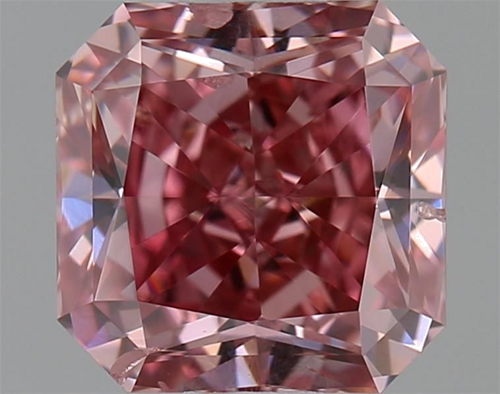 0.68 carat Fancy Vivid Pink-SI2 Natūralus Radiant Deimantas (1)