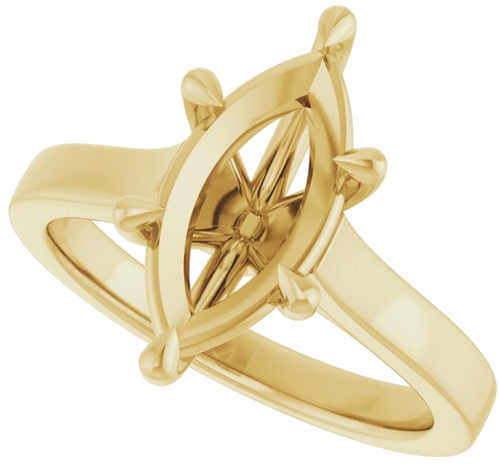 Sužadėtuvių Žiedas „Claw-Prong“ 14k yellow gold Marquise 13mm x 6.5mm (5)