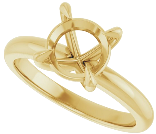 Sužadėtuvių Žiedas „Claw-Prong Solitaire“ 14k yellow gold Round 8.2mm (5)