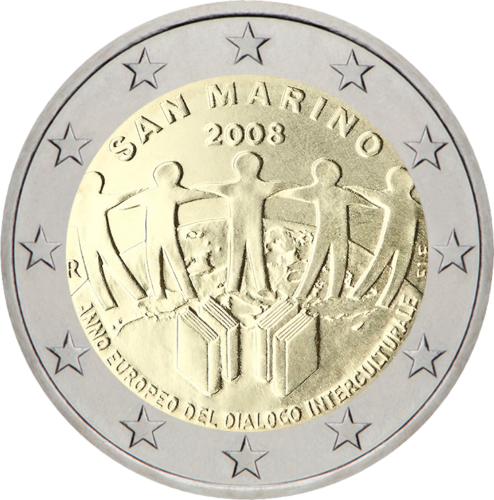 2008 Sanmarīno Eiropas Kultūras gada 2 eiro monēta (3)