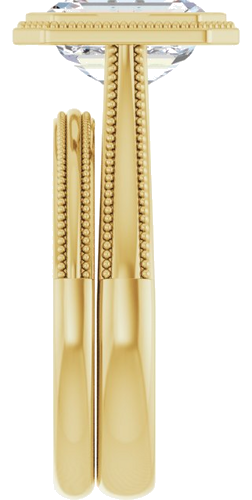 14K Yellow 9x7 mm Emerald Solitaire Engagement Ring Mounting (9)