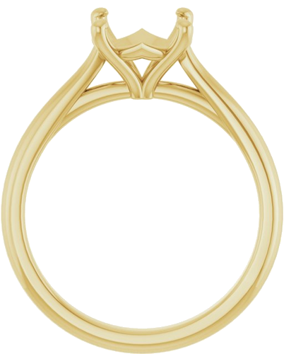 14K Yellow 8.2 mm Round Solitaire Engagement Ring Mounting (2)