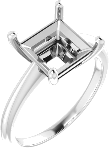 Sužadėtuvių Žiedas „Solitaire“ 950 Platinos Square 8mm (1)