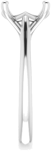 14K White 9.4 mm Round Solitaire Engagement Ring Mounting (4)