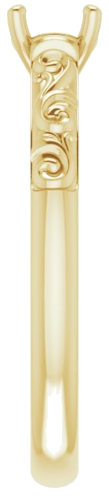 Sužadėtuvių Žiedas „Solitaire“ 14k yellow gold Round 4.8mm (4)