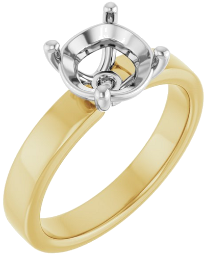 Sužadėtuvių Žiedas „Solitaire“ 14k yellow/white gold Round 8mm (1)