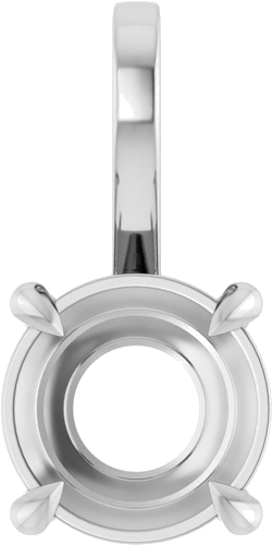 Pakabukas „Solitaire“ 14k white gold Round 8mm (1)